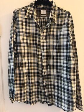 PS Paul Smith Black & White Plaid Button-Down Shirt